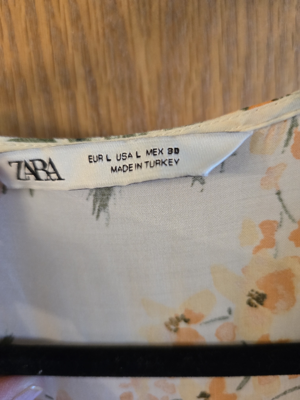 Zara Cream Maxi Dress with Orange Floral Print - Picture 2 of 6